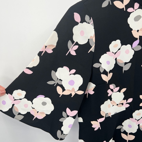 KATE SPADE NEW YORK Black Whimsies Posy Floral Swing Dress Size 4 NWOT - Picture 9 of 10